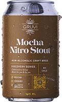 Gruvi Mocha Nitro Stout Non-alcoholic Craft Brew 6pk